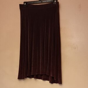 Laura Ashley Woman Brown Maxi A-Line Skirt, Sz 1X